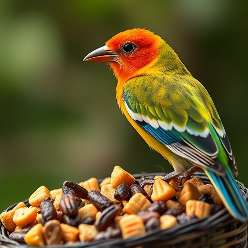 Bird food delivery box on doorstep