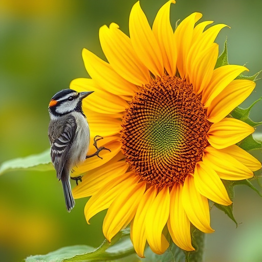 Birds feeding on sunflower hearts feeder