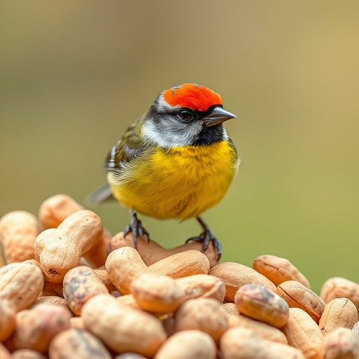 Bulk bags of peanuts stacked neatly