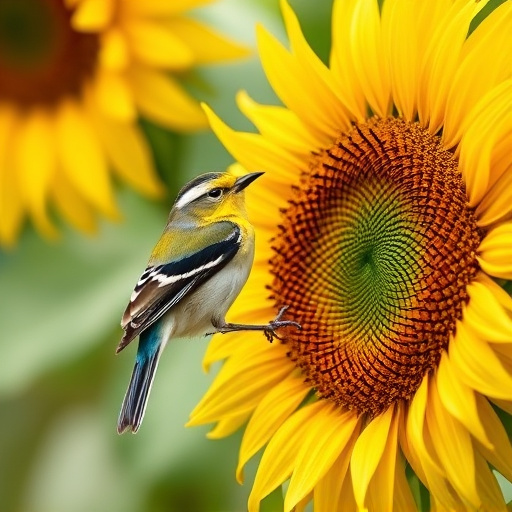 Clean sunflower hearts in seed dispenser