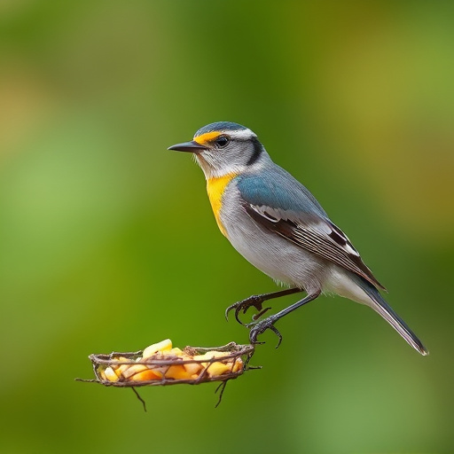Close-up of labelled bird feed packaging