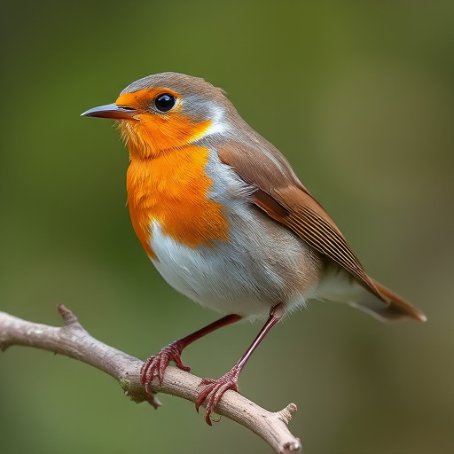 Close-up of robin near mealworm tray