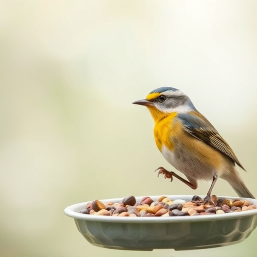 Customer holding bird seed delivery bag