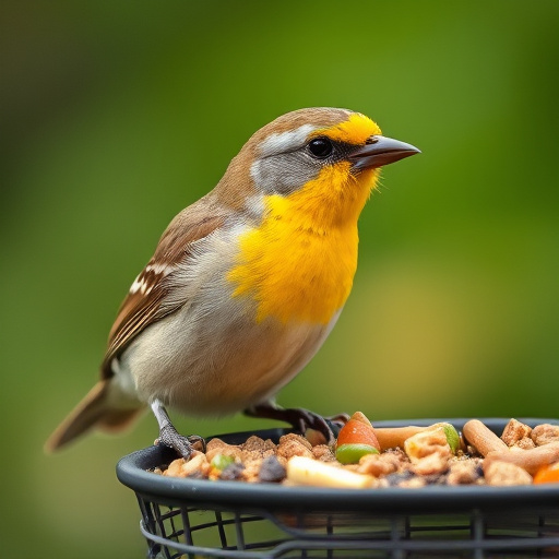 Customer holding bird seed delivery bag