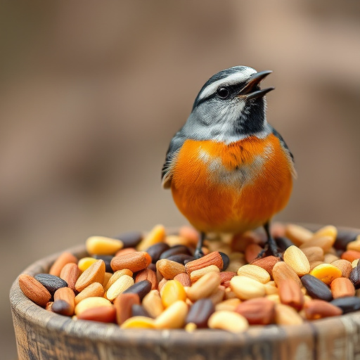 Dried mealworms in small bowl