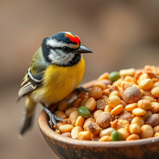 Dried mealworms in small bowl