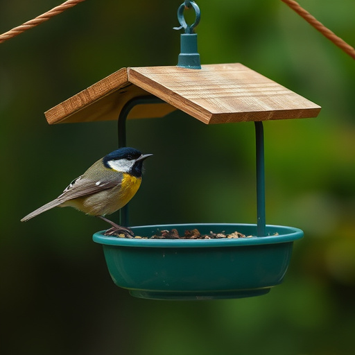 Finches eating from seed-filled feeder