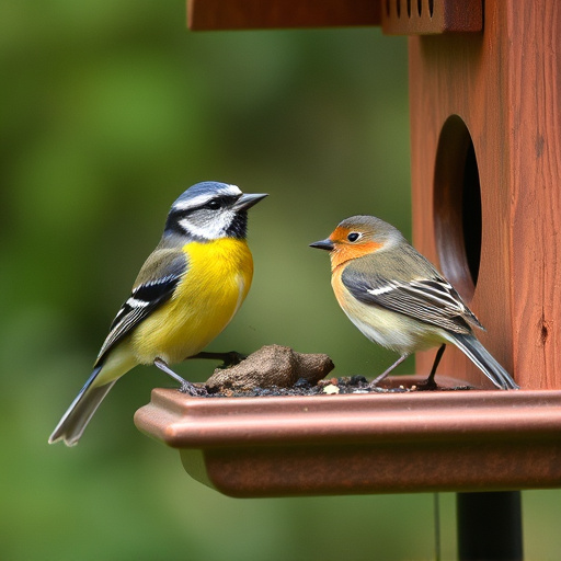 Garden feeder filled with sunflower hearts