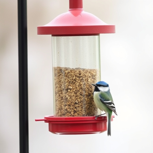 Refill scoop of peanuts for birds