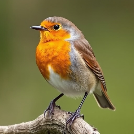 Robin feeding from low dish of suet