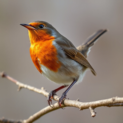 Robin feeding from low dish of suet