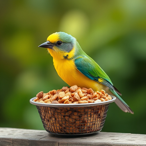 Stack of bird feed parcels indoors
