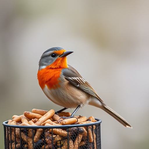 Suet blocks and seed mix displayed
