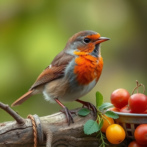 Suet pellets scattered on bird table