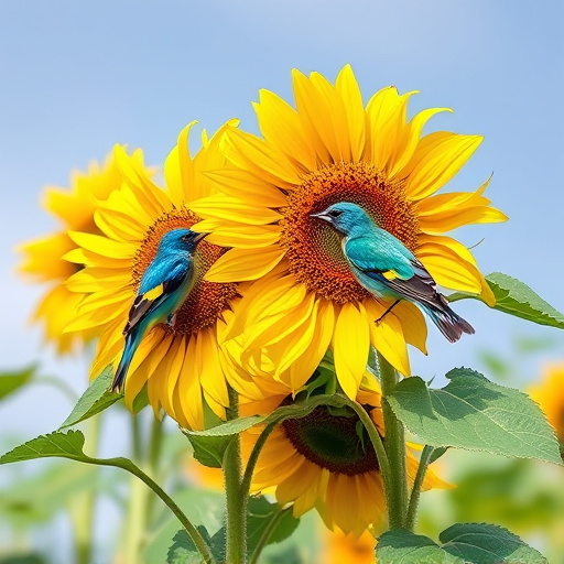 Tits feeding from tray of sunflower hearts