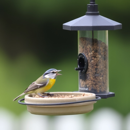 Weatherproof bird feeding station outdoors