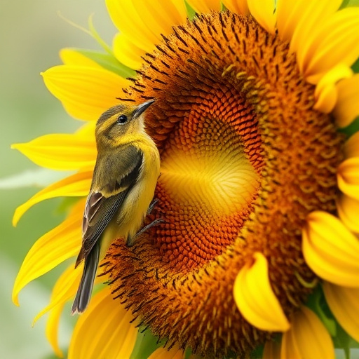 Birds feeding on sunflower hearts feeder