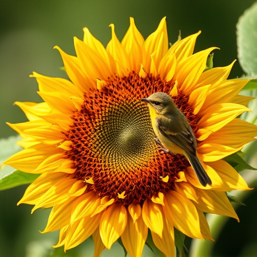 Birds feeding on sunflower hearts feeder