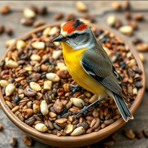 Close-up of bird seed texture UK