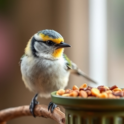Eco-packaged bird feed on doorstep