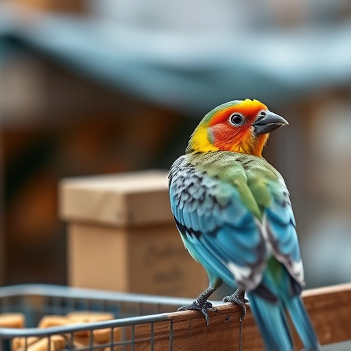 Eco-packaged bird feed on doorstep