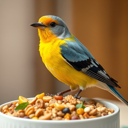 Eco-packaged bird feed on doorstep