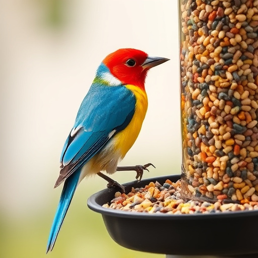 Eco-packaged bird feed on doorstep