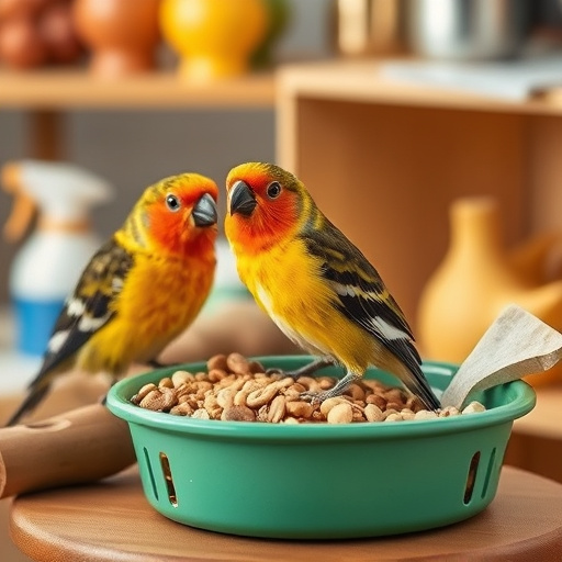 Eco-packaged bird feed on doorstep