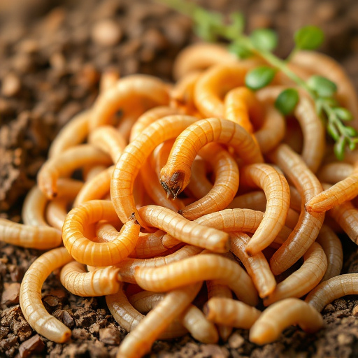 Mixed bird feed with added mealworms