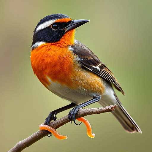 Mixed bird feed with added mealworms