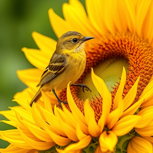 Robins pecking at sunflower heart mix