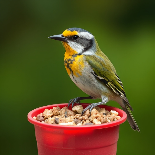 Seed mix scattered on bird table