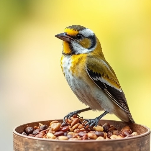 Stack of bird feed parcels indoors