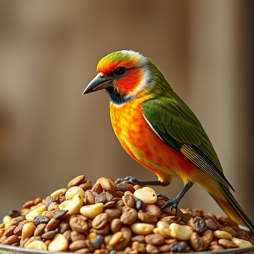 Suet blocks and seed mix displayed