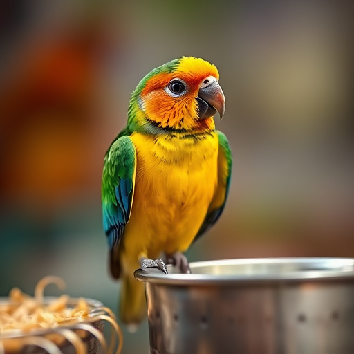 Customer holding bird seed delivery bag