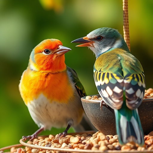 Labeled bird food box on welcome mat