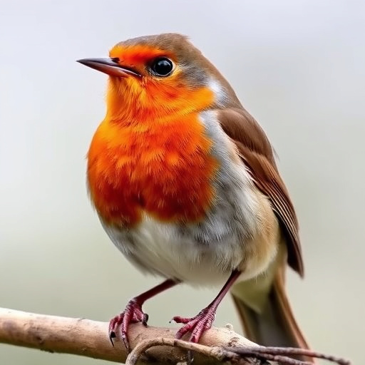 Robin feeding from low dish of suet