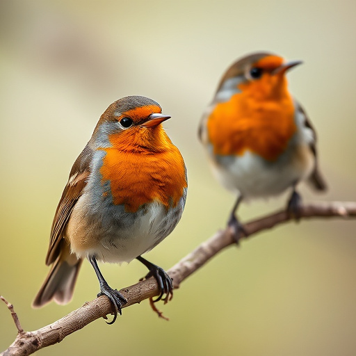 Robin feeding from low dish of suet