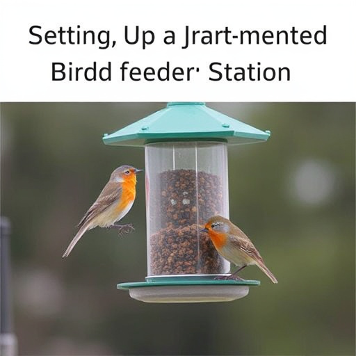 Selection of bird foods on garden table