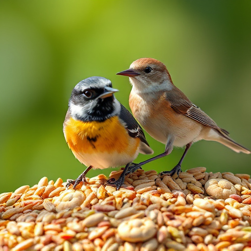Wild bird seed in eco-friendly bag