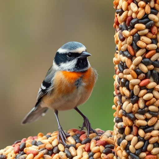 Bags of mixed bird seed varieties