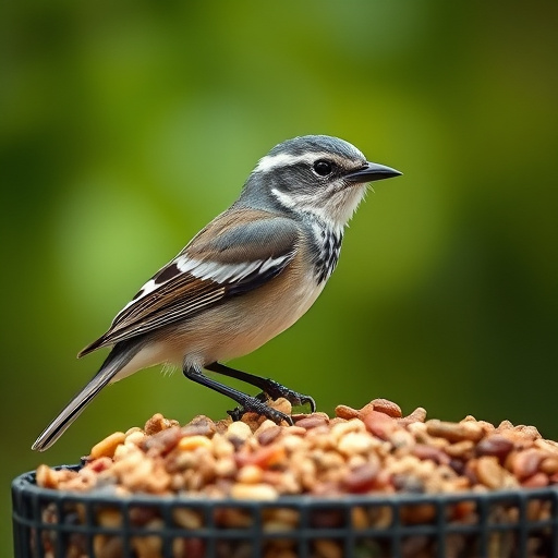 Basket with suet blocks and seed mix
