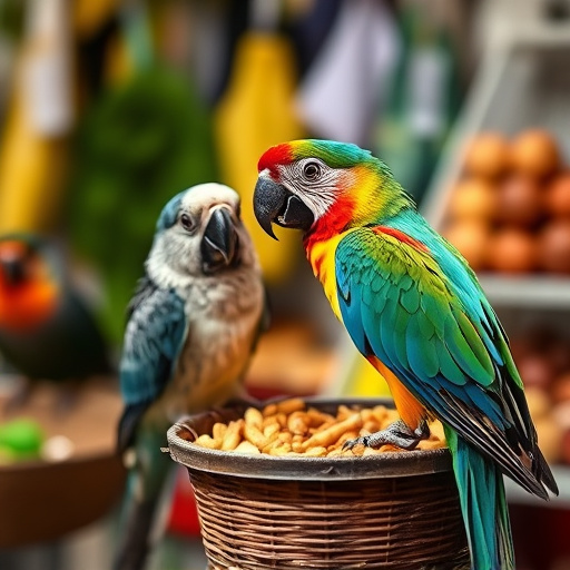 Bird food delivery box on doorstep