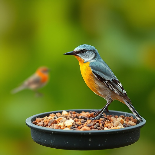 Bird food delivery box on doorstep