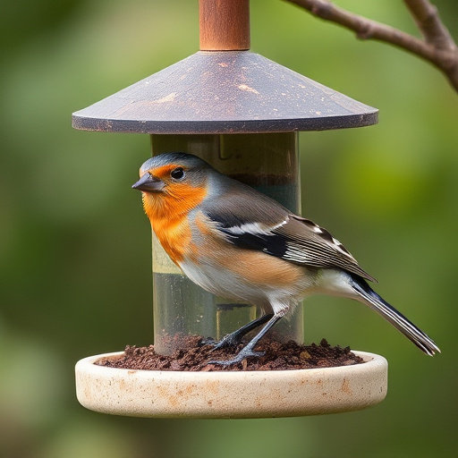 Bird food delivery box on doorstep