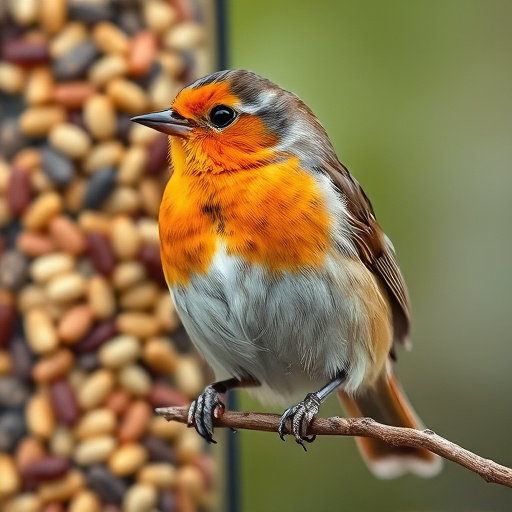 Bird food delivery box on doorstep