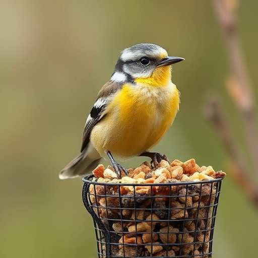 Bird food delivery box on doorstep