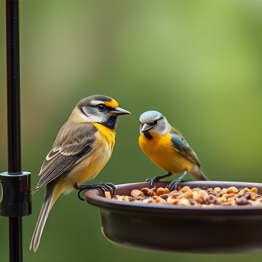 Bird food delivery box on doorstep