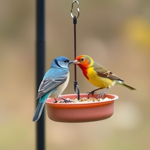 Bird food delivery with feathers on box