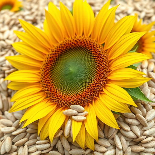 Birds feeding on sunflower hearts feeder